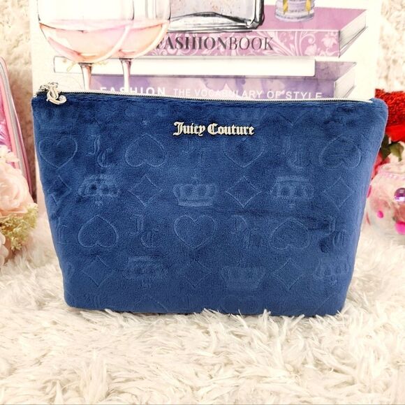 {Juicy Couture} Navy Blue Cosmetic Bag - Picture 1 of 8
